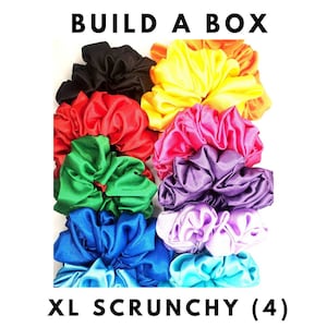 Build A Box,4 Scrunchy Gift Box, Package deal Scrunchy Box,XL Satin Scrunchy, Protective Scrunchy,Hair Ties,Protective Style,Silk Scrunchy