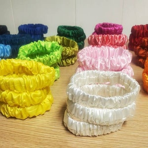Thin Satin Scrunchies, Small Scrunchy, Protective Scrunchies,Every day Scrunchies, Hair accessories,Hair Ties,Silk Satin Scrunchy