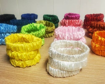 Elásticos de cabelo finos de cetim: elásticos protetores