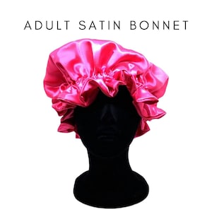 Satin Adults Bonnets| Reversible Bonnets|Adjustable Bonnet| Satin Sleep cap|Protective Satin Cap| Silk Cap| Elastic Bonnet|Drawstring bonnet
