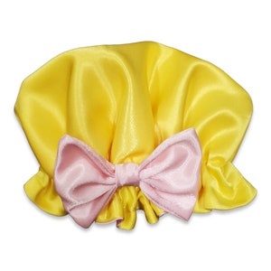 Light Pink and Yellow Bonnet With Bow image 5