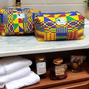 African print Cosmetic bag, makeup bag, skincare bag