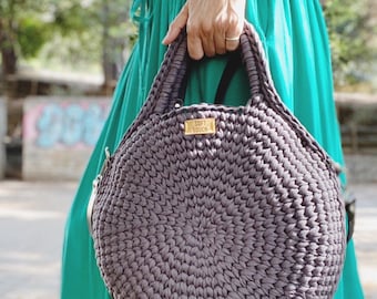 crochet pattern, crochet bag, VIDEO tutorial,circle bag,handbag pattern,round bag pattern,leather handle, crochet bag pattern, pdf pattern