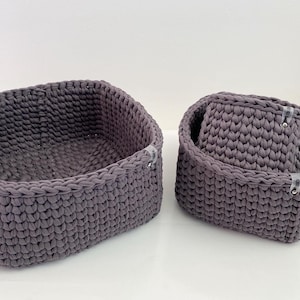 Crochet basket pattern-square basket pattern-storage basket-handmade basket- video tutorial