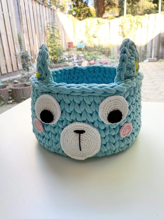 Crochet Bear Basket Pattern Raound Basket Patternhandmade Etsy