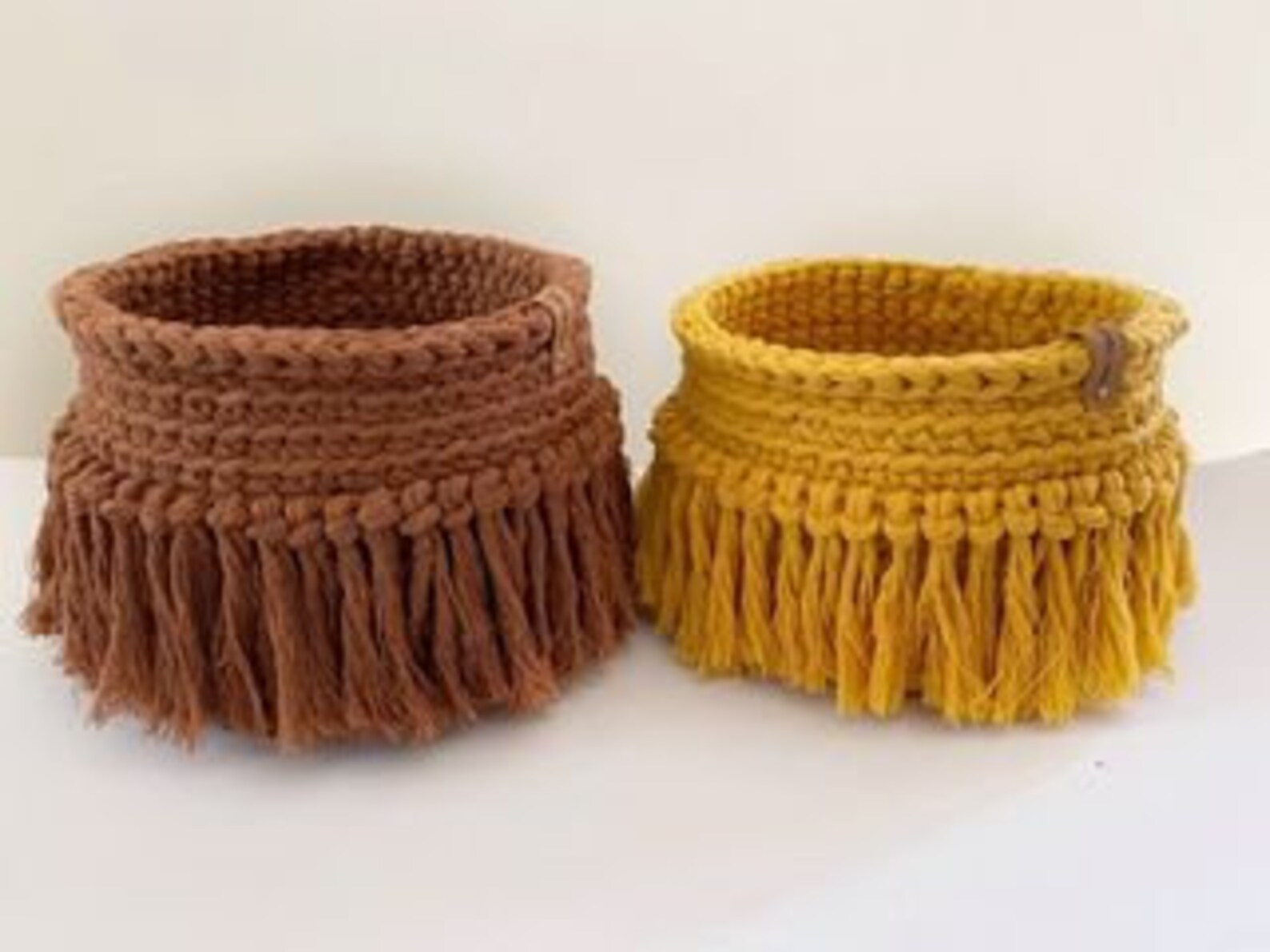 Boho Round Basket Crochet Basket Pattern Video Tutorial Pdf - Etsy