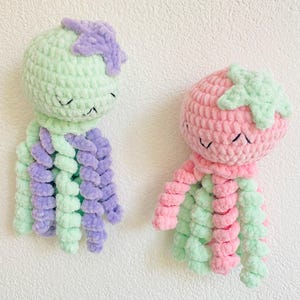 Modèle de méduse au crochet, poulpe amigurumi en ENG et ESP