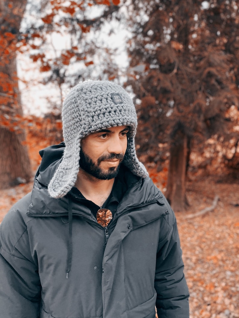 Crochet Pattern Trapper Hat Aviator Trapper Hat Video Etsy