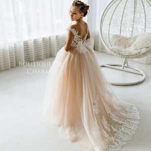 Tutu flower girl dress, Lace flower girl dress, Princess flower girl dress, Glitter baby dress,Tulle flower girl dress,Toddler wedding dress