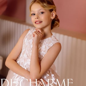 Flower girl dress,Wedding dress for girl,Lace girl dress,Princess girl dress,Tulle flower girl dress,Junior bridesmaid dress,Baby dress