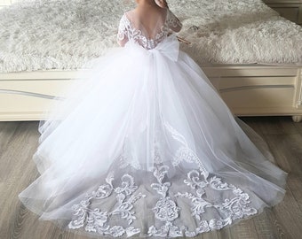 first communion dress with sleeves
