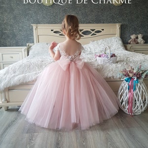 Blush pink toddler flower girl dress best sale