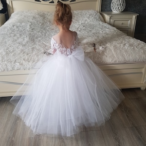 Mädchen Ballkleid, Spitze Blumen Mädchen Kleid, Tüll Blumen Mädchen Kleid, Mädchen Hochzeitskleid, Baby Mädchen Kleid, Tutu Blumen Mädchen Kleid, Party Mädchen Kleid