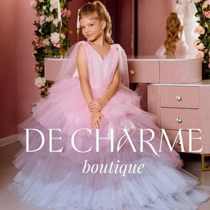 pastel junior dresses Ready To Ship Luxury Flower Lace Ombre Pink Junior-Teen Gown
