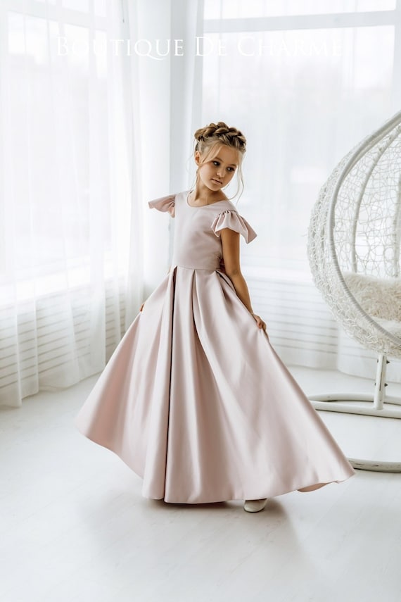 Children's Wedding Dress Show Dress Girl Trailing Princess - Temu