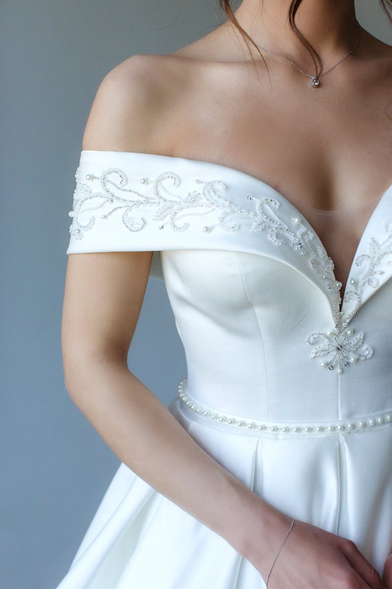Vestido de novia de satén blanco Vestido de novia largo - Etsy España Vestido de novia de satén blanco Vestido de novia largo - Etsy España