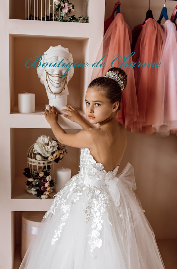 Lace and Tulle Flower Girl Dress