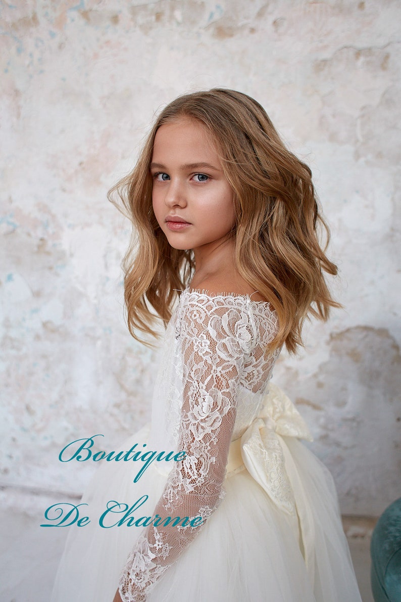 Flower Girl Dressrustic Flower Girl Dressjunior Bridesmaid Etsy