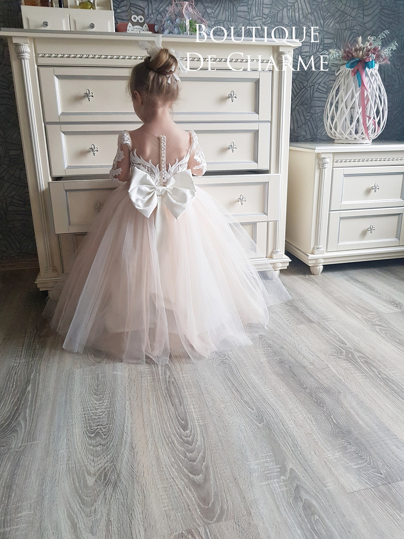 Baby Girl Dress Lace Flower Girl Dress Tulle Flower Girl Etsy