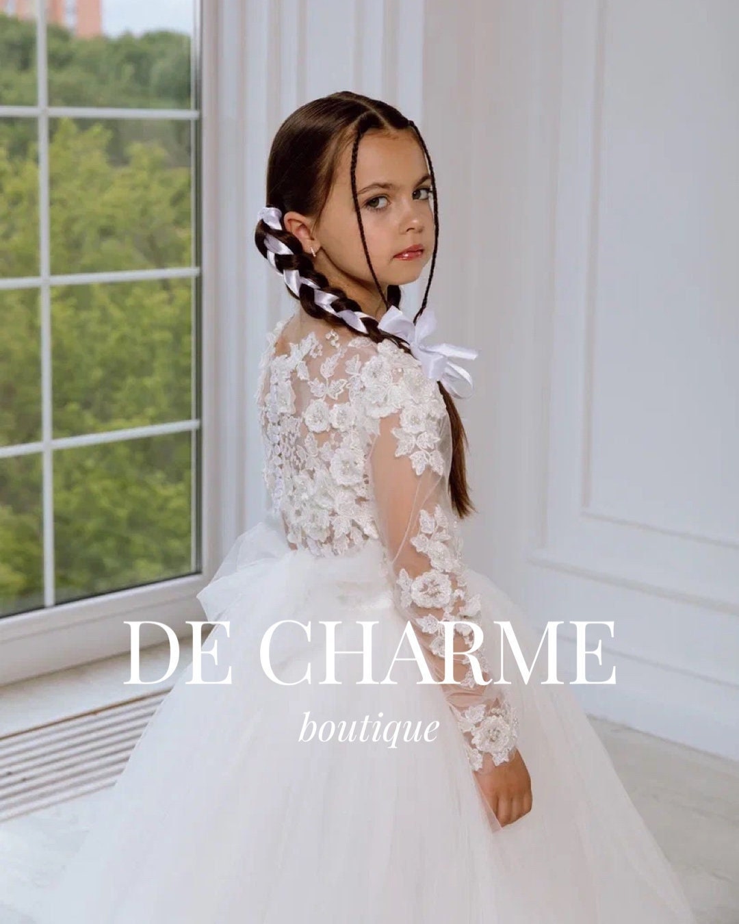 Girls Bolero Jacket Girls Long Sleeve Bolero Shrug - Wedding & Pageant Cover Up In Multiple Sizes Sweaters For Kids - Foto 2