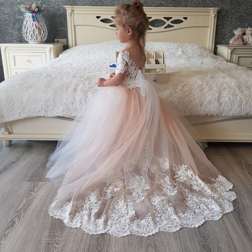 flower girl dresses with trains