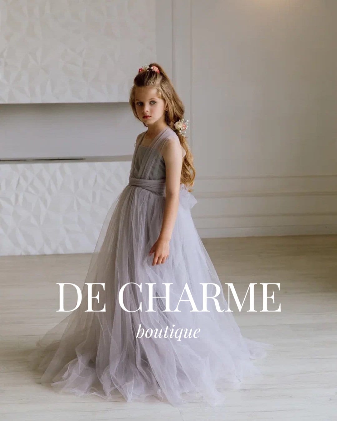 Tulle Flower Girl Dress,tutu Dress,grey Flower Girl Dress,girl