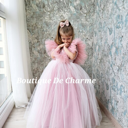 Girl sparkle dress, Tutu flower girl dress, Flower girl dress satin,Ivory flower girl dress,Tulle girl dress,Toddler dress,Formal girl dress shops
