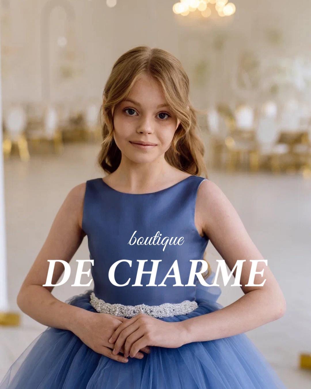 children's navy blue bridesmaid dresses Kennedy Blue Keaton Junior Bridesmaid Dress Sapphire