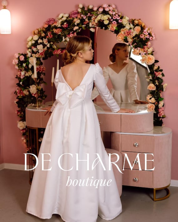 Robe de première communion, Robe de demoiselle d'honneur en satin