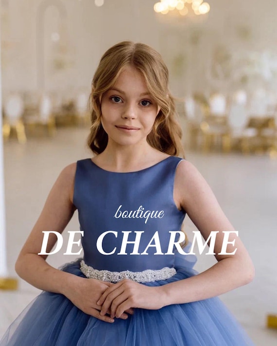 Vestido azul marinho para daminha de honra, vestido tutu, vestido