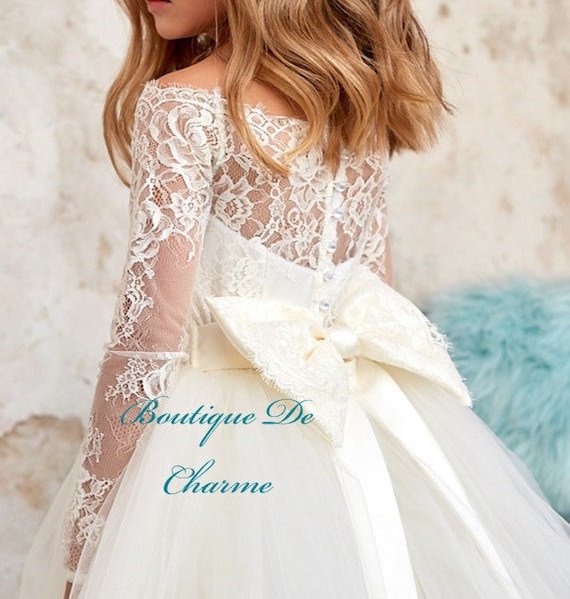 Flower Girl Dress,rustic Flower Girl Dress,junior Bridesmaid Dress - Main Image