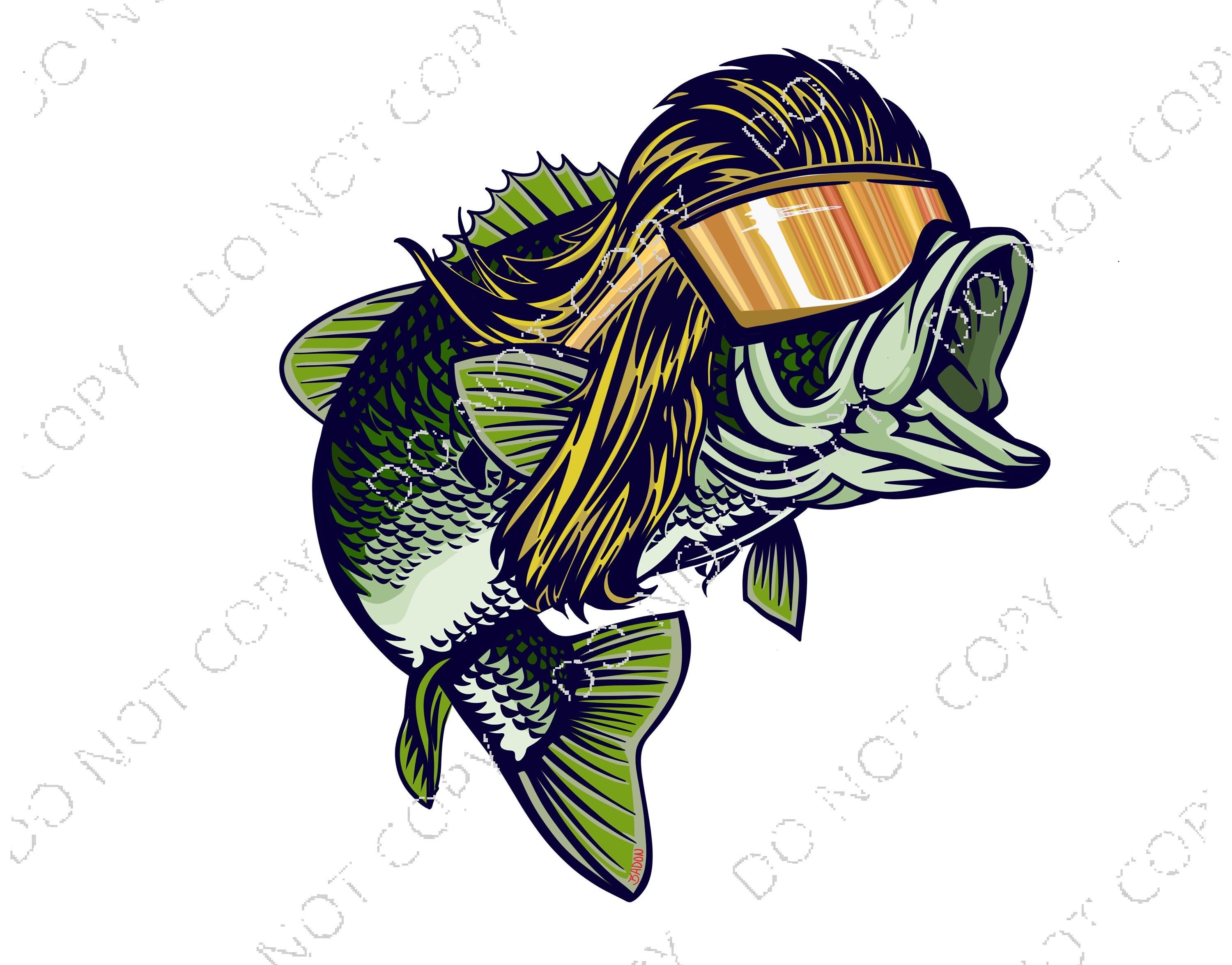 Bass Fish Sticker 
