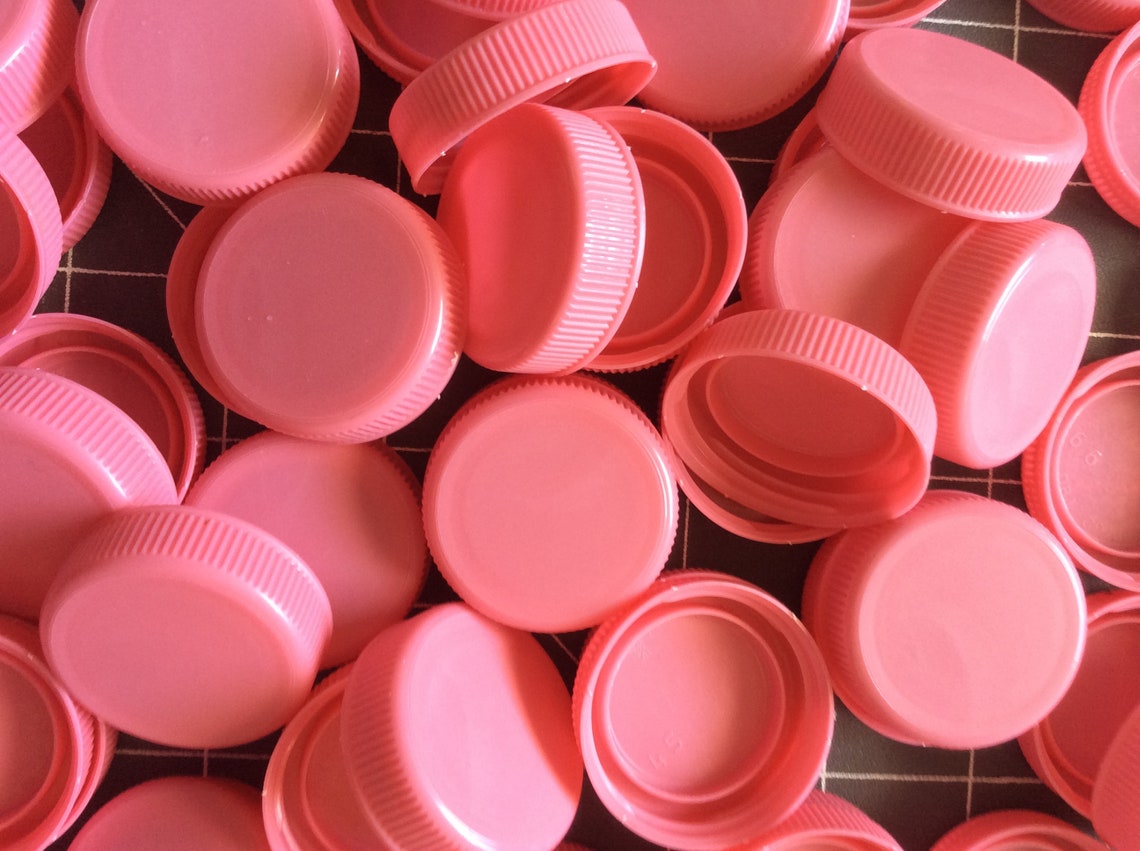 50 Milk Jug Caps Pink Etsy