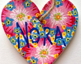 Hand painted Heart with Name