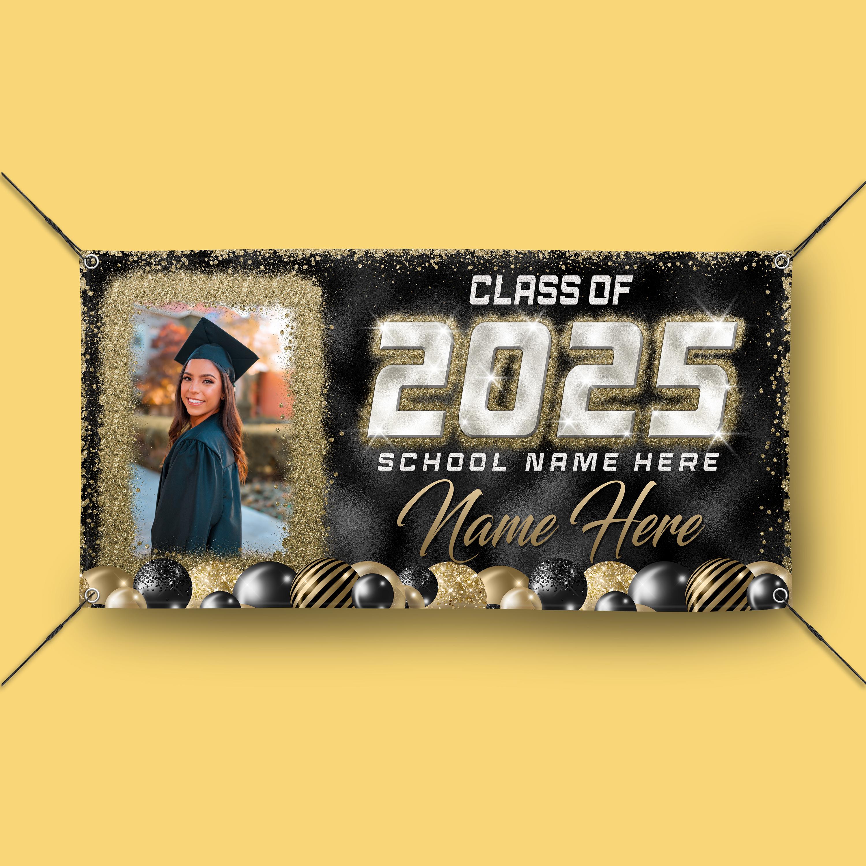 Custom Graduation Banner, Personalized Banner, Class of 2025 Banner ...