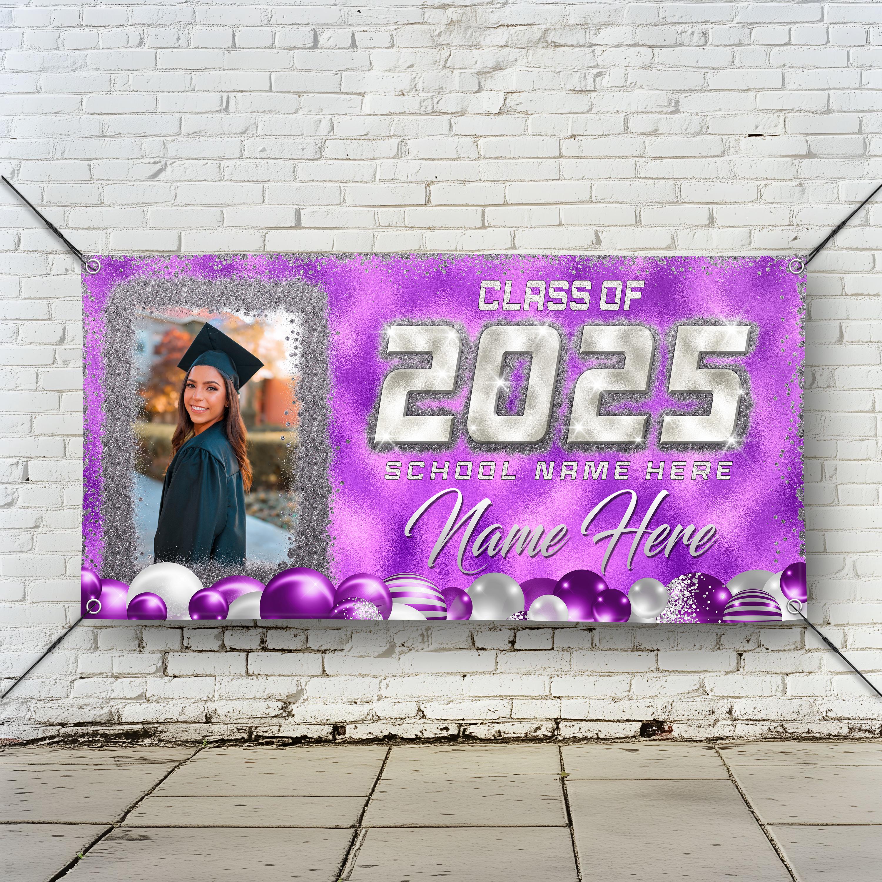 Custom Graduation Banner, Personalized Banner, Class of 2025 Banner ...