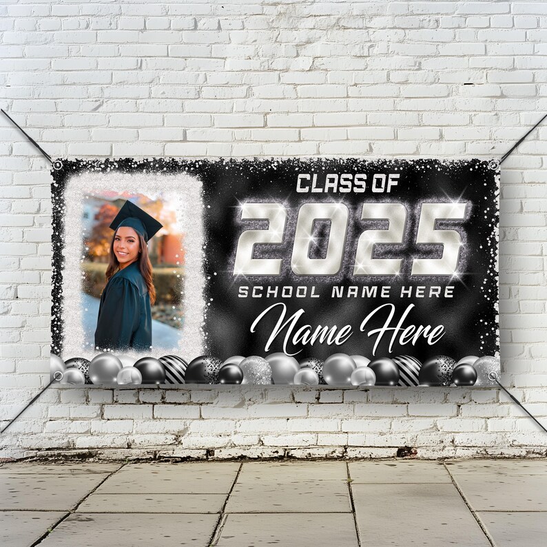 Custom Graduation Banner, Personalized Banner, Class of 2025 Banner ...
