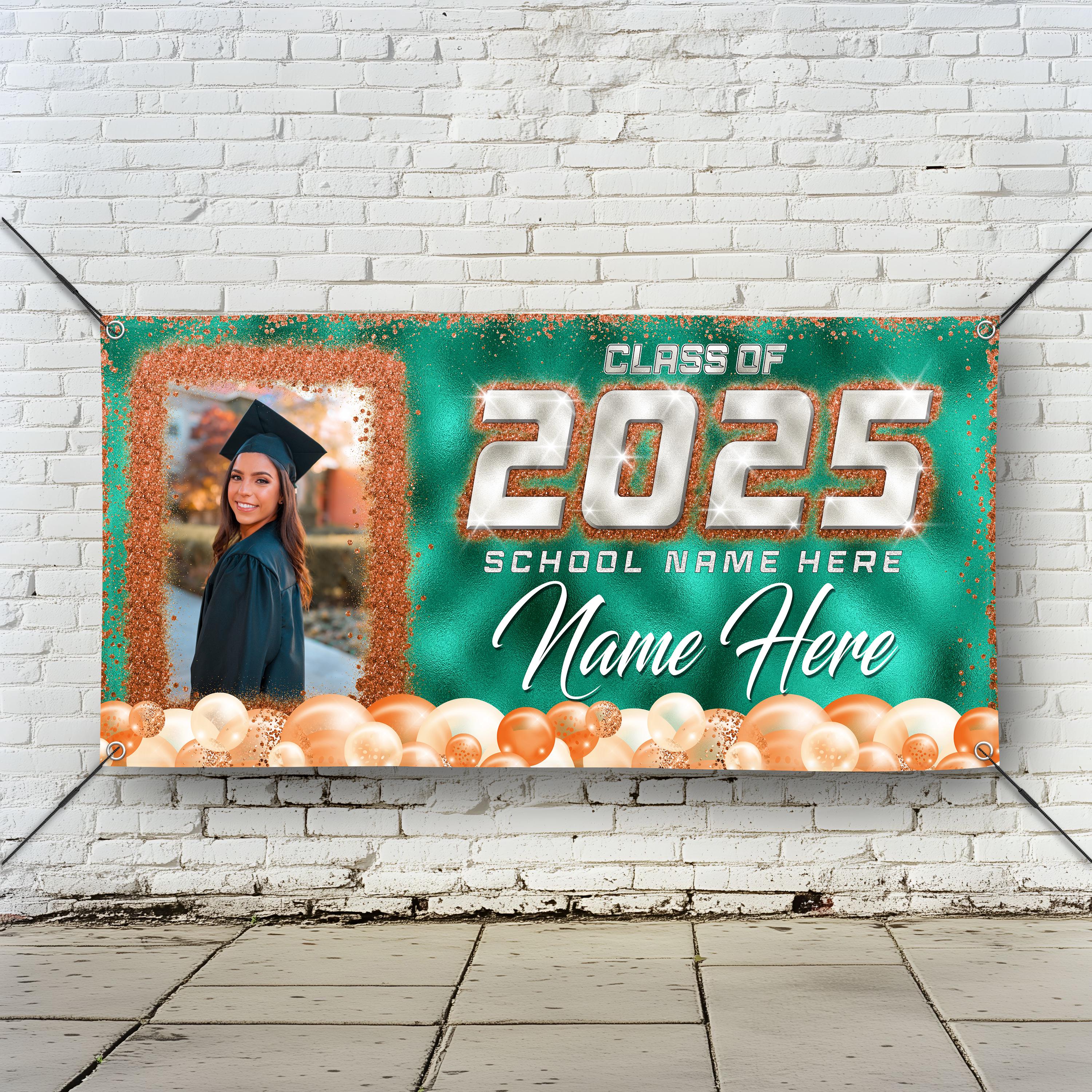 Custom Graduation Banner, Personalized Banner, Class of 2025 Banner ...