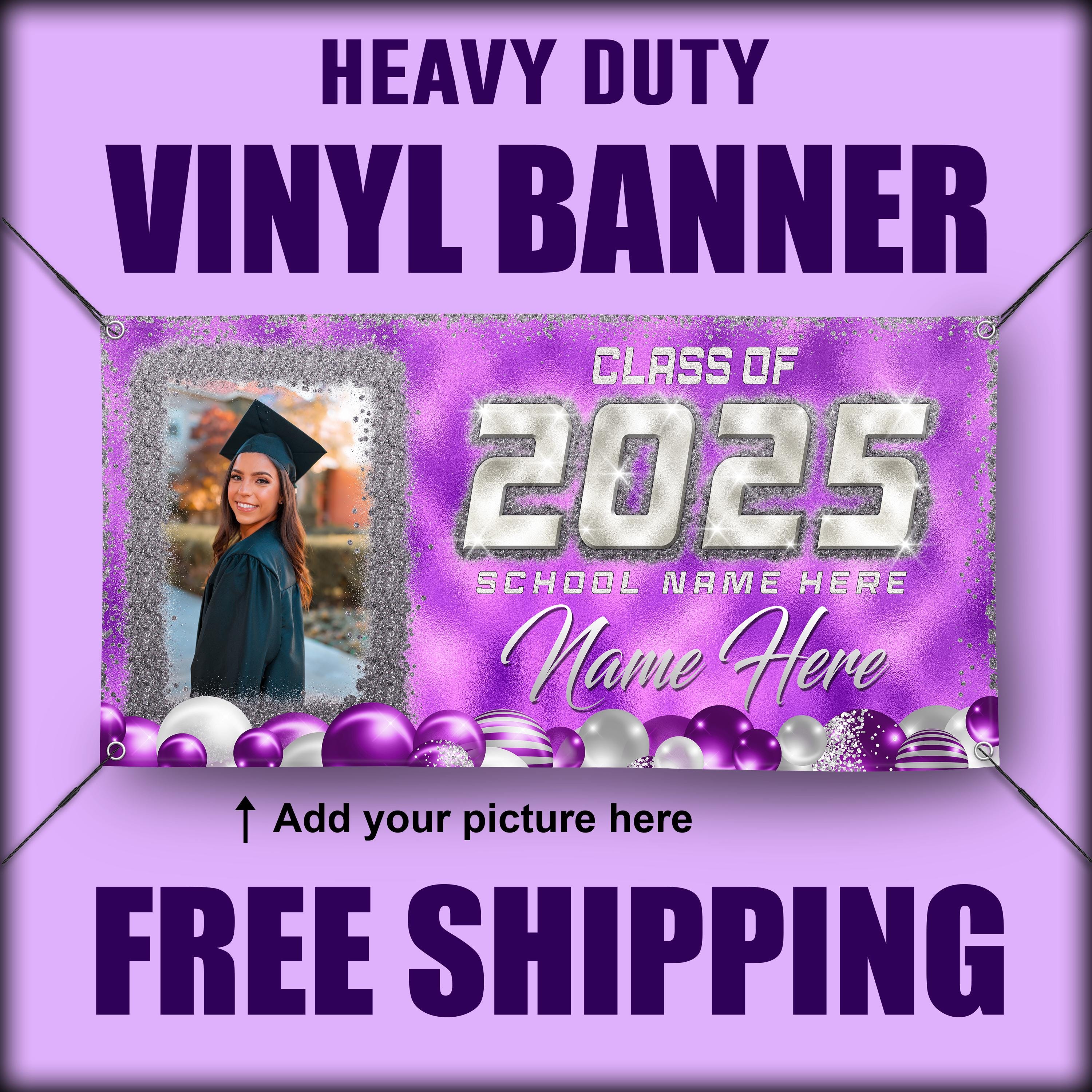 Custom Graduation Banner, Personalized Banner, Class of 2025 Banner ...