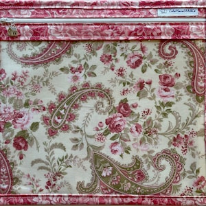 Romancing the Pink Project Bag from our Romance Collection for WIP/Cross Stitch/Embroidery/Needlepoint/Wool Felt Applique/Quilting