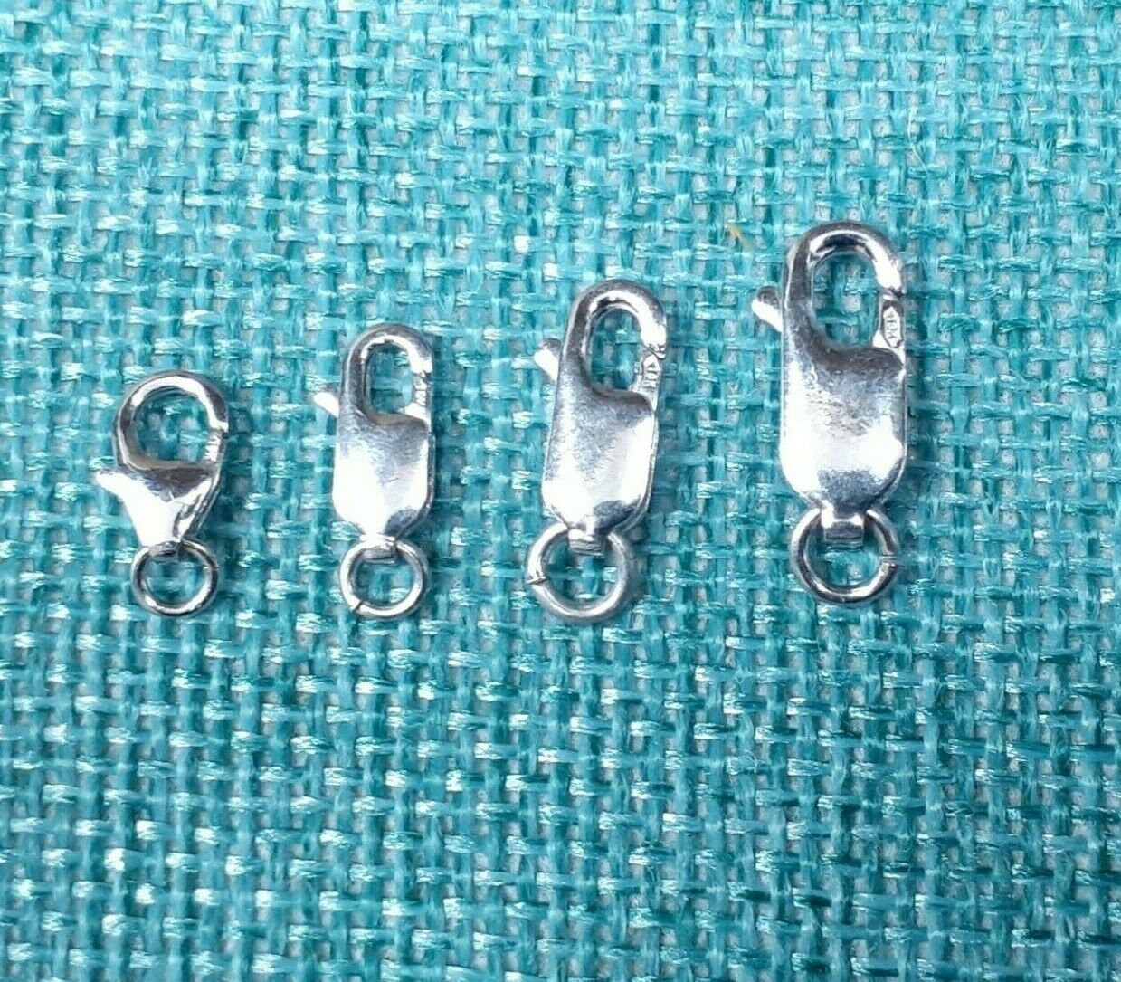 10K Genuine White Gold Lobster Claw Clasps Hooks Stamped Jump Etsy
