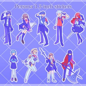 Adesivos de vinil Persona 3 Reload de 3 polegadas