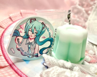 Hatsune Miku Squishy Pudding Cup Charm