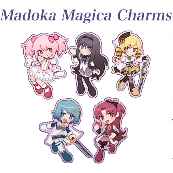 Puella Magi Madoka Magica Double Sided Epoxy Charms