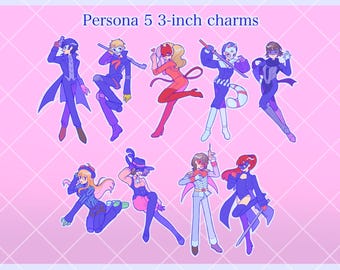 Persona 5 Phantom Thief 3-inch Rainbow Acrylic Charms