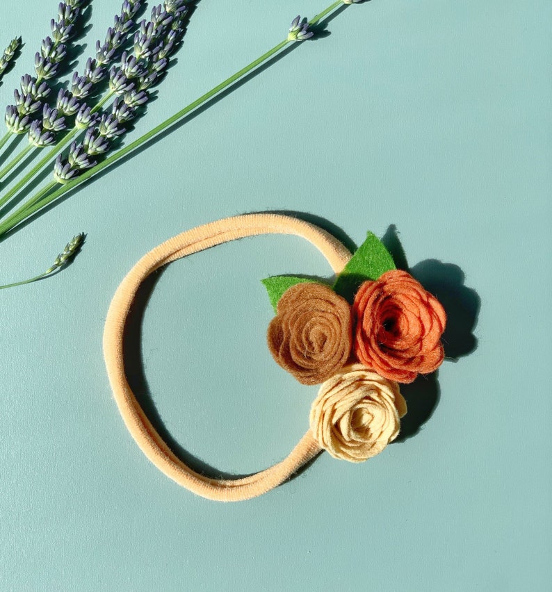boho headband Baby felt flower headband