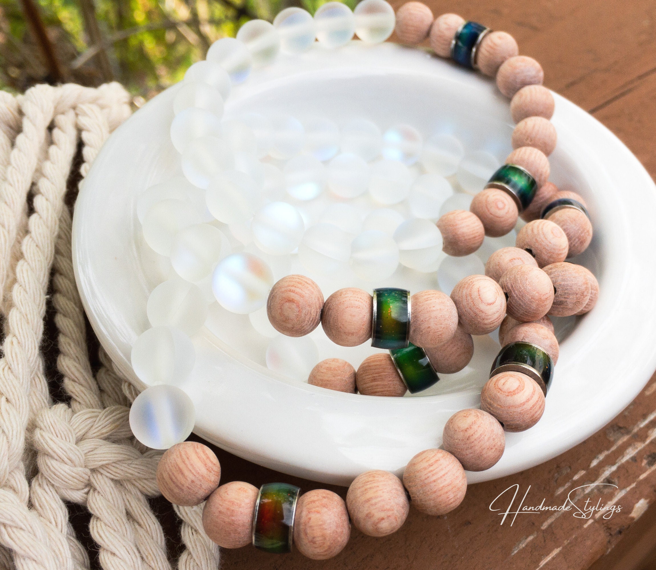 Color Changing Mood Bracelet with Mermaid Beads Etsy