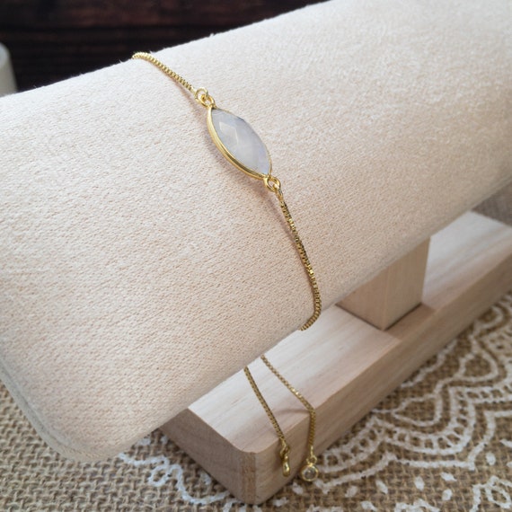 Moonstone Fertility Bracelet with Adjustable Gold Chain IVF Fertility Gift Manifest Fertility Crystals Mama Protection Bracelet Etsy