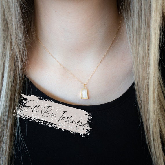 Fertility Necklace Moonstone Necklace Gold Pregnancy Crystals