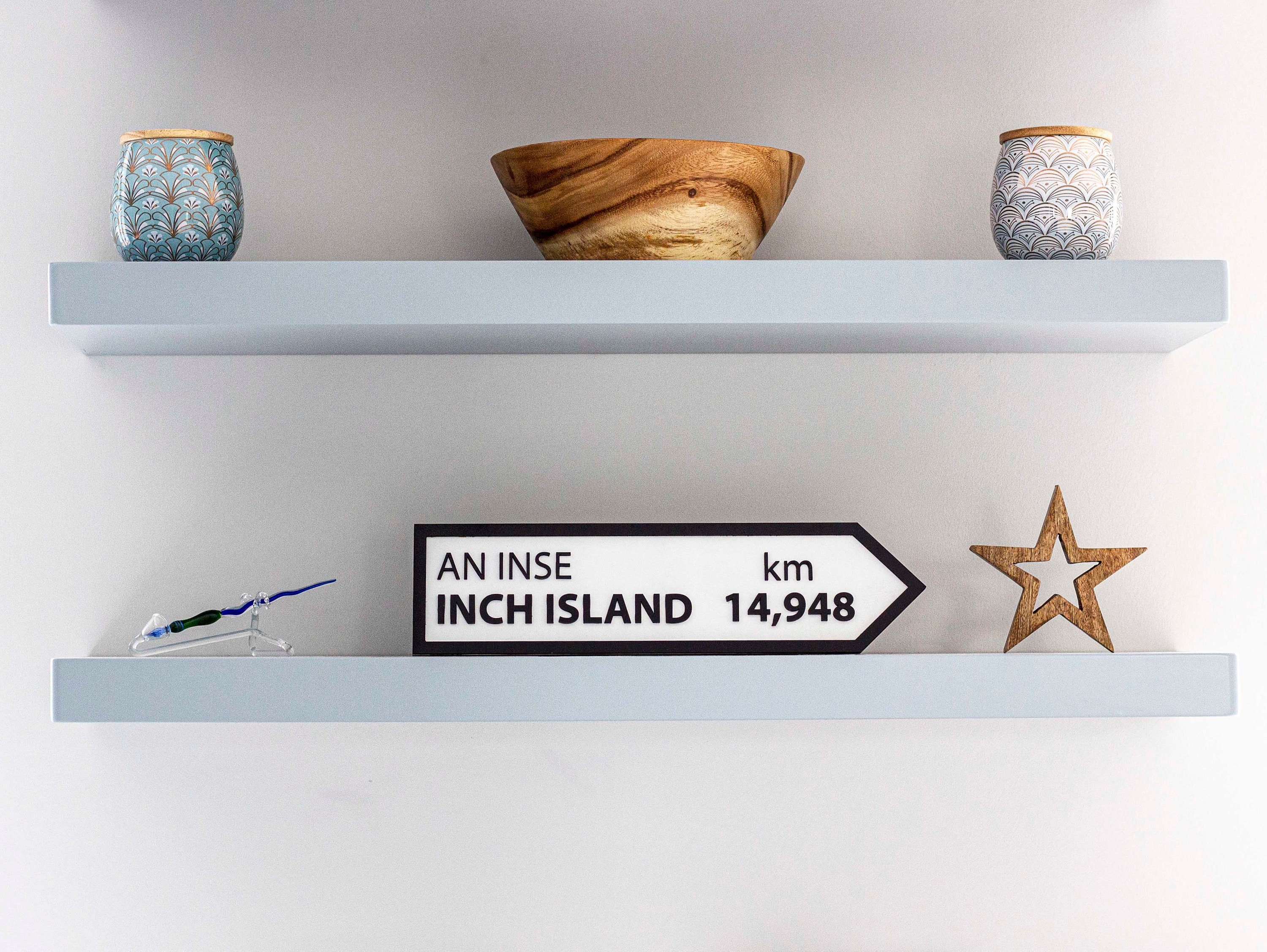 Personalised Irish Road Sign | Wood Road Sign | Custom Distance Sign | Personalised Wood Sign | Black and White Sign | Old Ireland Style